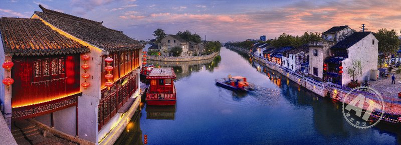 修復后清名橋上觀古運河夜景